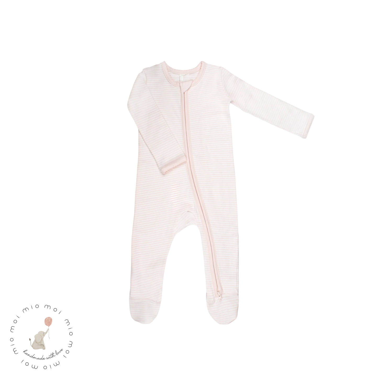 Stripes Zipper Footie