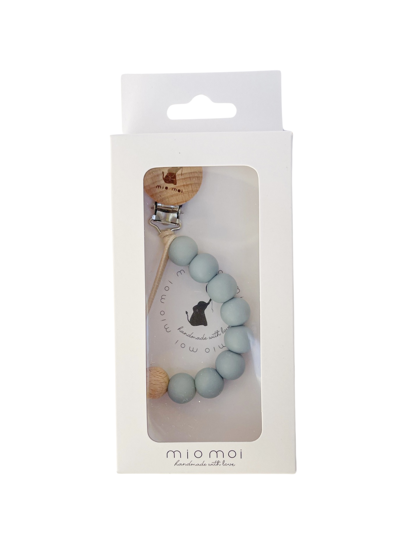 Porta Chupon de madera | Dusty Blue