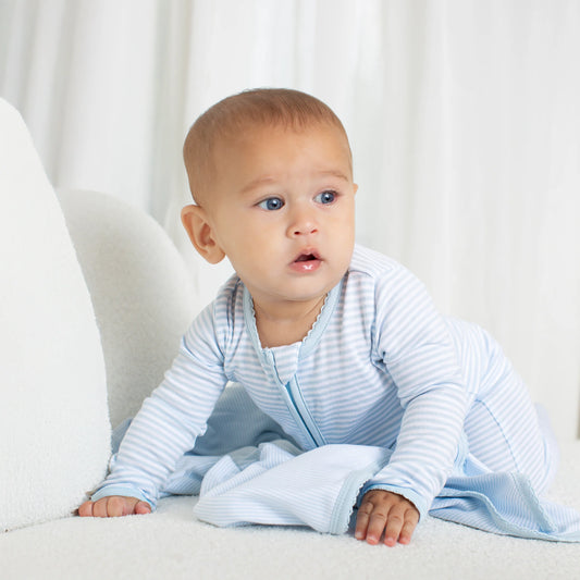 Stripes Zipper Footie